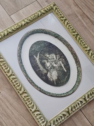 Antiguo cuadro escena pastoral