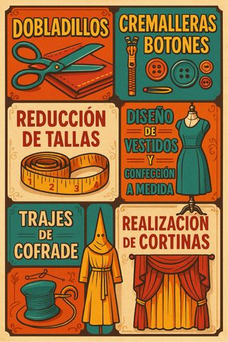 Modista.
Arreglos de costura y mucho más.