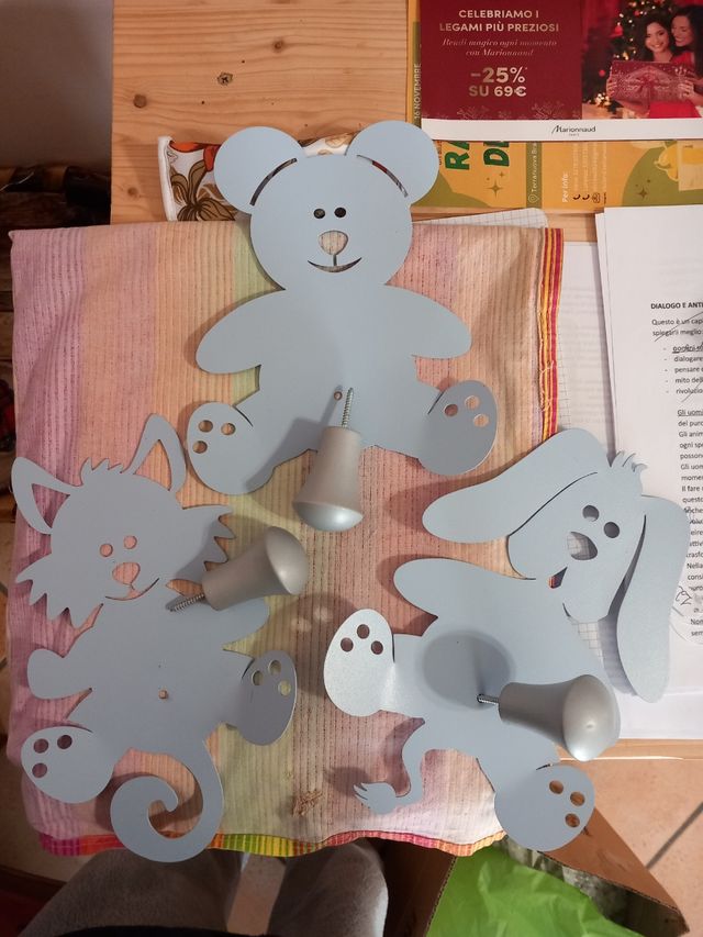 Appendiabiti Gatti, Orsi, Cani - Set 3