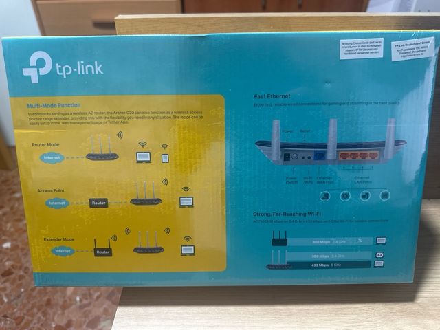 Router TP-Link AC750 Dual Band Archer C20