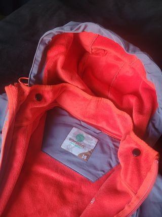 Chaqueta Boriken niña gris-naranja