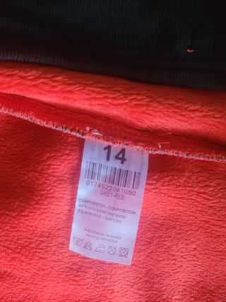 Chaqueta Boriken niña gris-naranja