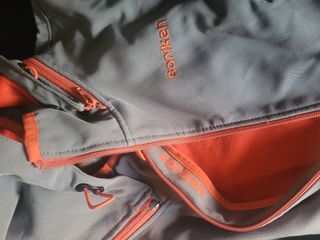 Chaqueta Boriken niña gris-naranja