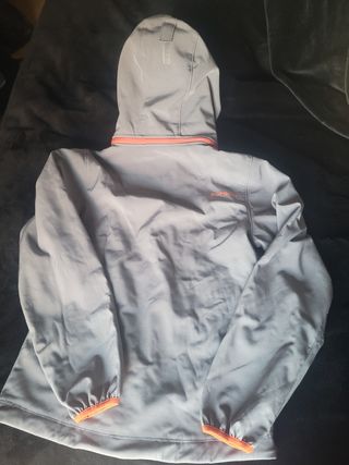 Chaqueta Boriken niña gris-naranja