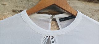 Blusa Sfera blanca c/ bordados - M