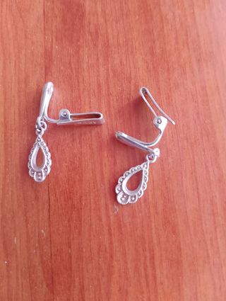 Pendientes plata antiguos