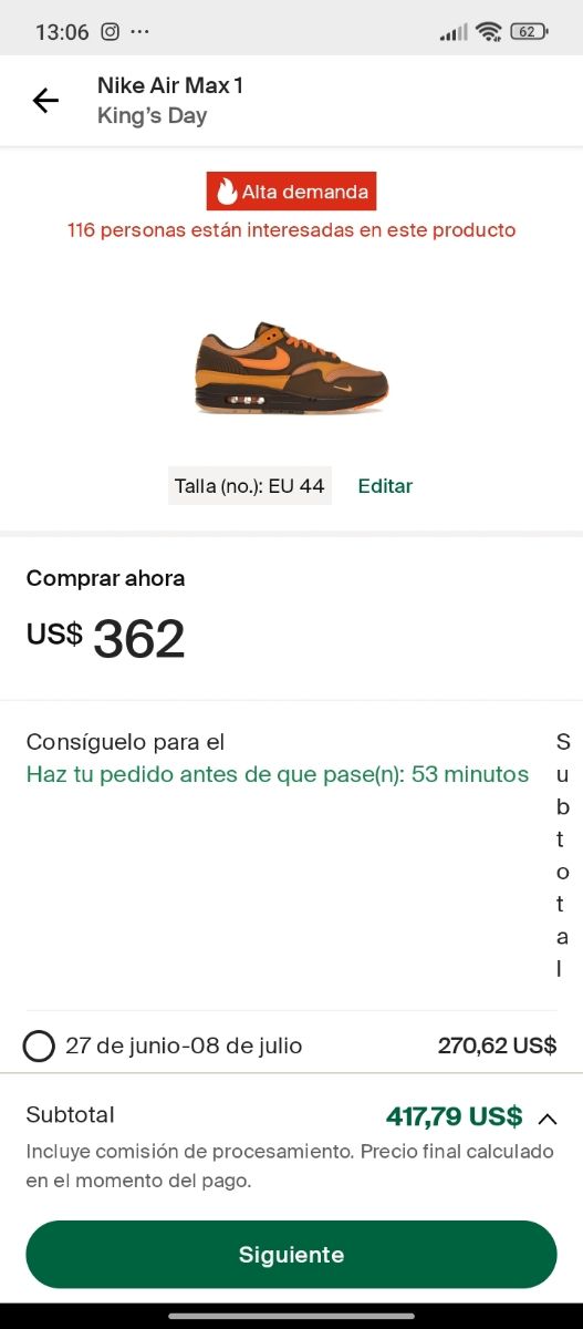 Nike Air Max 1 King's Day Marrón-Naranja