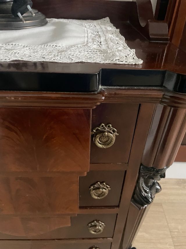 Cabecero y mesitas madera