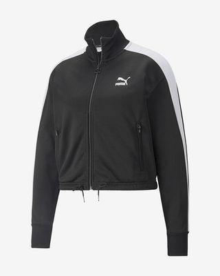 Chaqueta Puma T7 Crop Mujer - Negra/Blanca