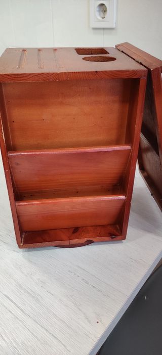 Organizador madera marrón