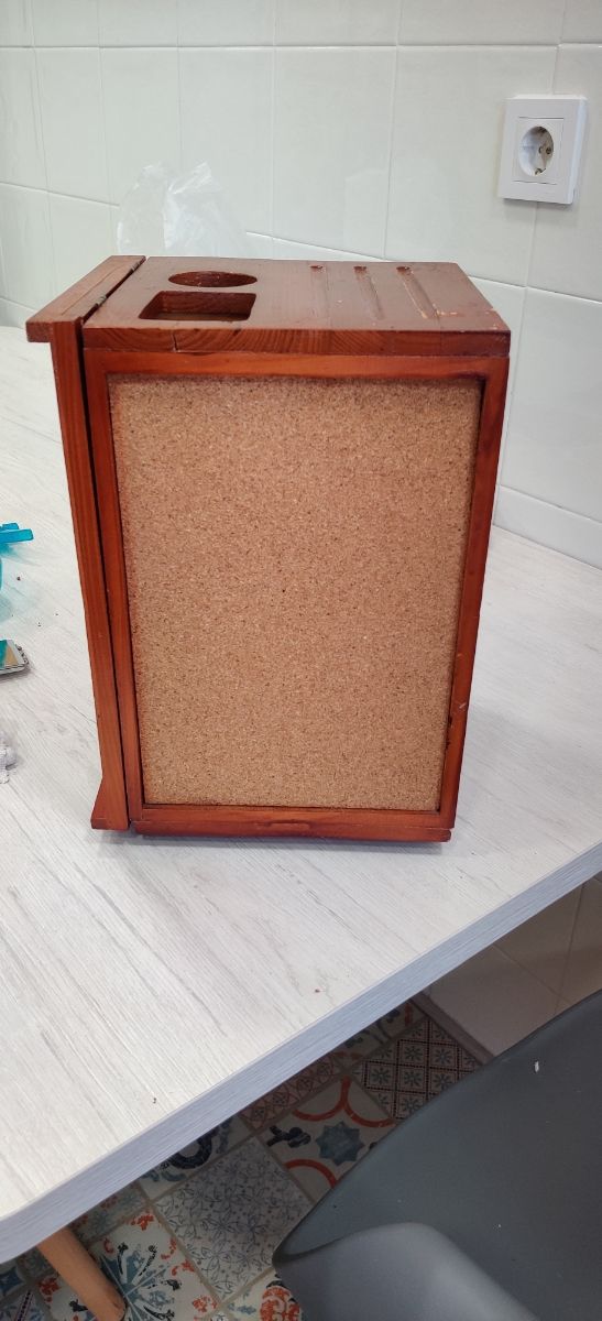 Organizador madera marrón