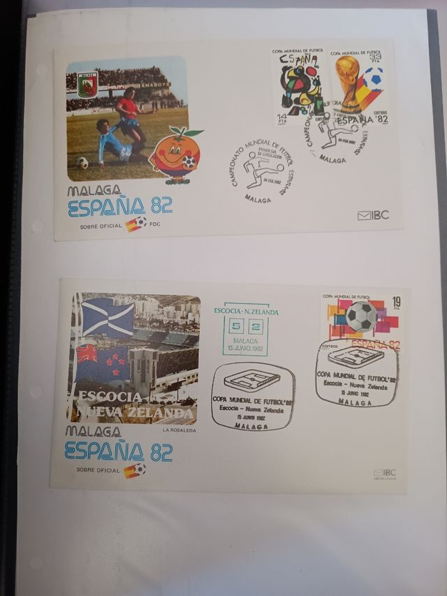 Sobres 1º día Mundial España'82