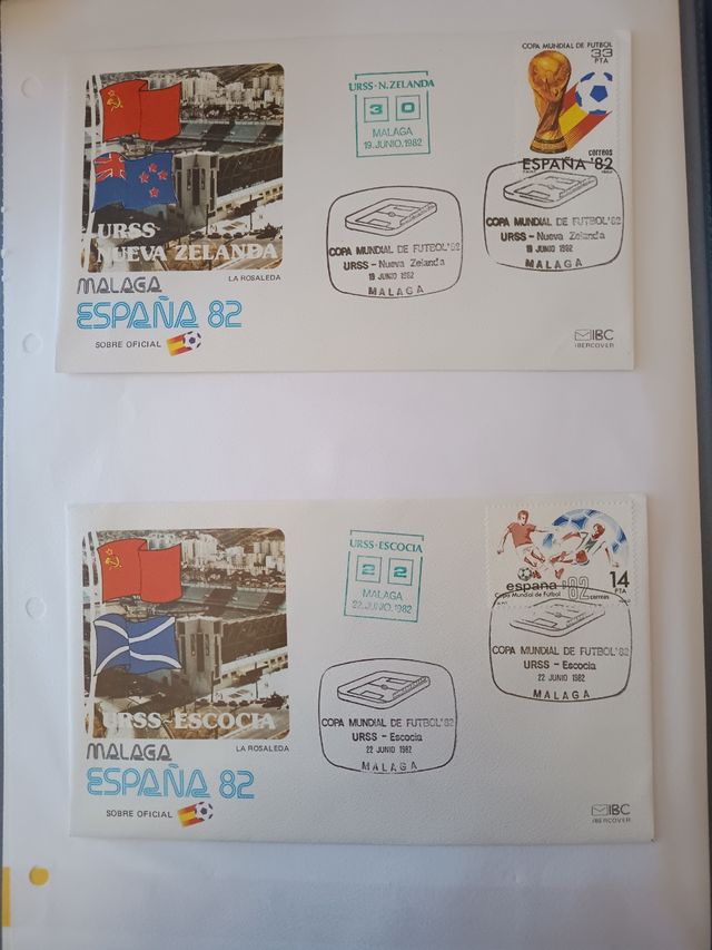 Sobres 1º día Mundial España'82