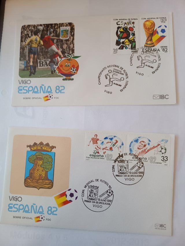 Sobres 1º día Mundial España'82