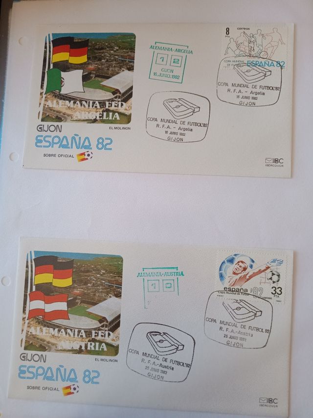 Sobres 1º día Mundial España'82