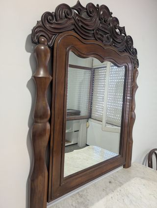 Antiguo tocador madera maciza