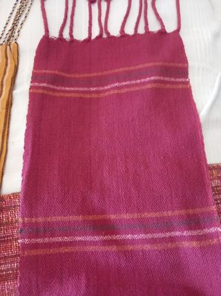 Fajas regionales tejidas a rayas, anchura 28 cm. N