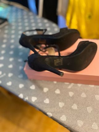 Sandali tacco nero con strass