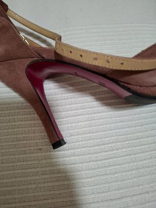 Sandalias Lodi tacón rosa palo