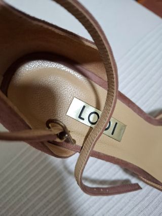 Sandalias Lodi tacón rosa palo