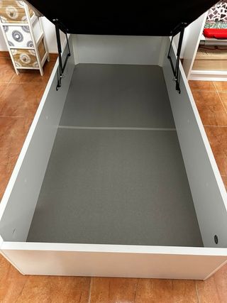 Canapé abatible blanco 90x190 cm