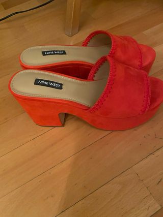 Sandali Nine West rossi - zeppa