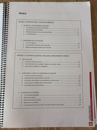 Introducción a la Filosofía 1 Bachillerato