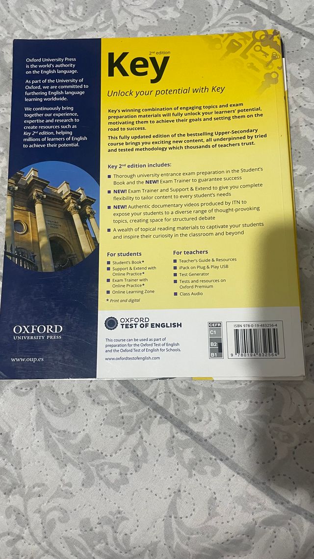 Lot dels 3 llibres de Key 2a edició, 1 batxillerat