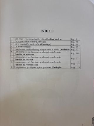 Libro Biología 1 Bachillerato