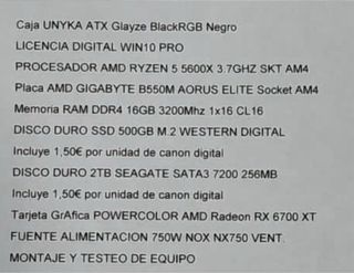 PC Gaming Ryzen 5 5600X - RX 6700 XT