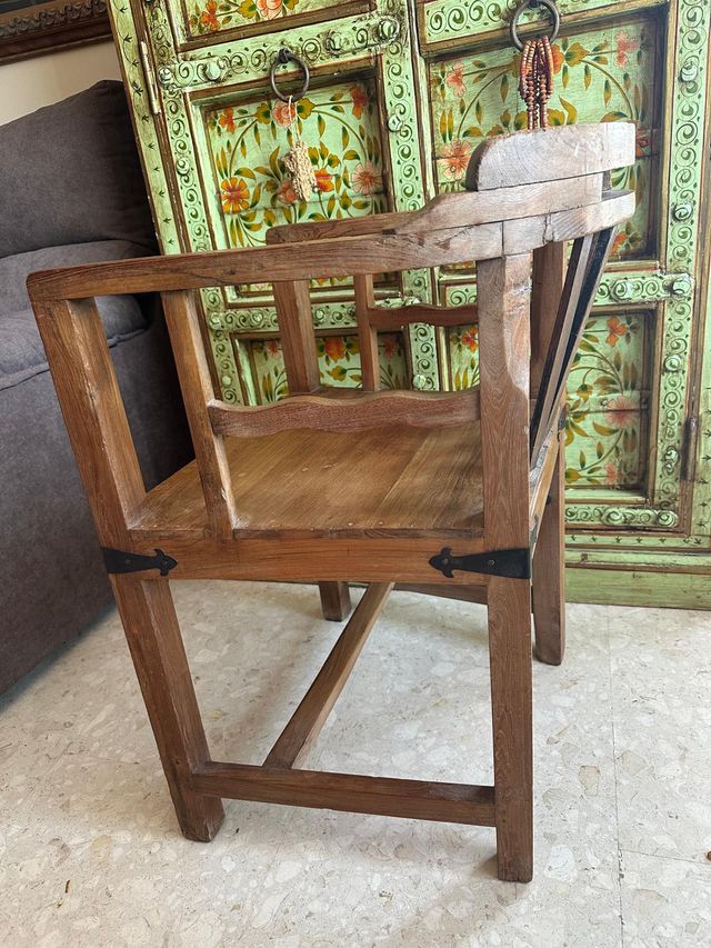 Sillón rústico madera maciza