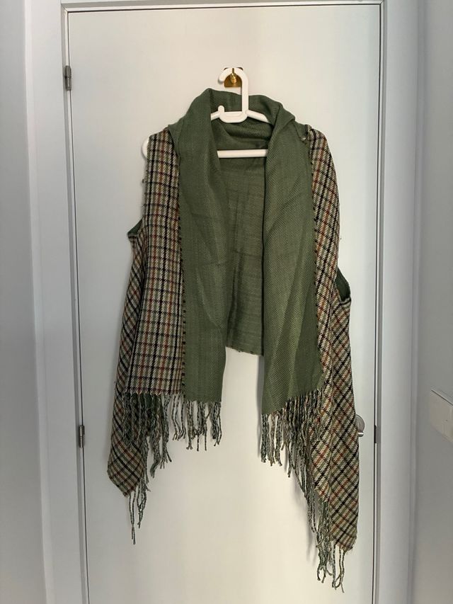 Poncho Sfera cuadros - Talla única
