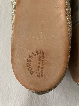 Ballerine Porselli glitter argento