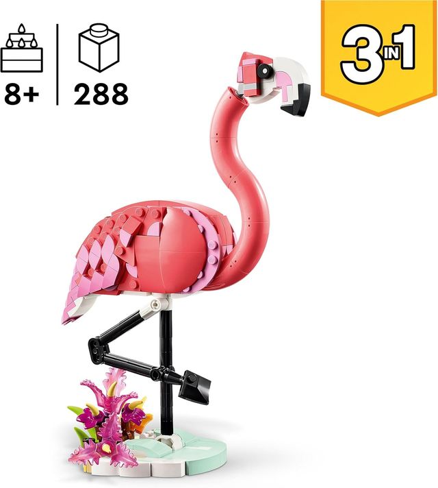 LEGO Creator 3 en 1 Fauna Salvaje Flamenco Rosa