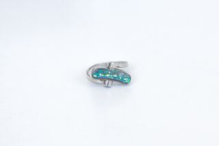 Anillo con Abulon Paua Nueva Zelanda Hecho a Mano