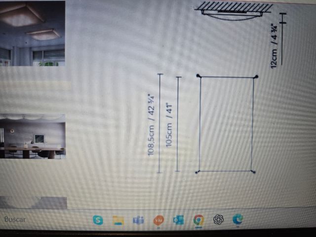 Lámpara techo B.lux Ver oca blanca