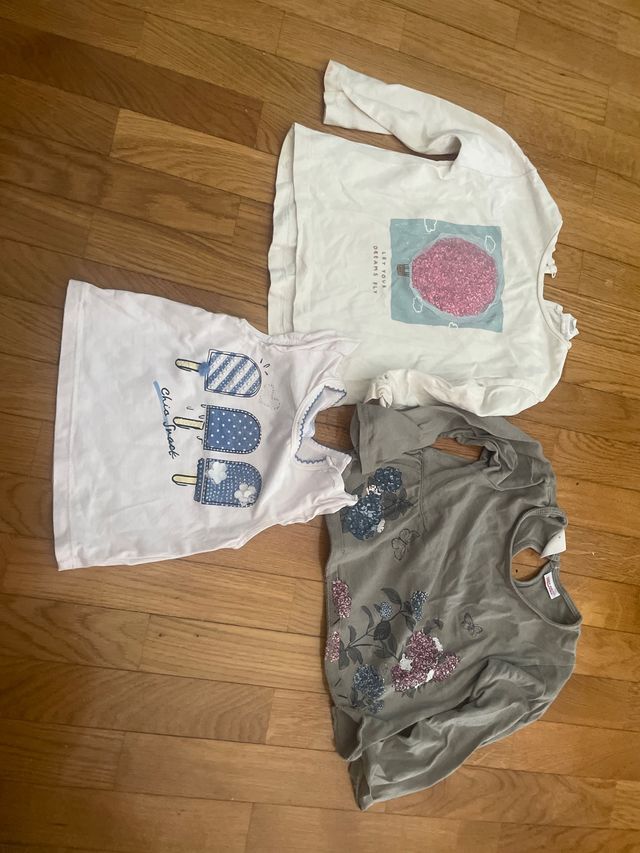3 Camisetas niña 6-9 meses