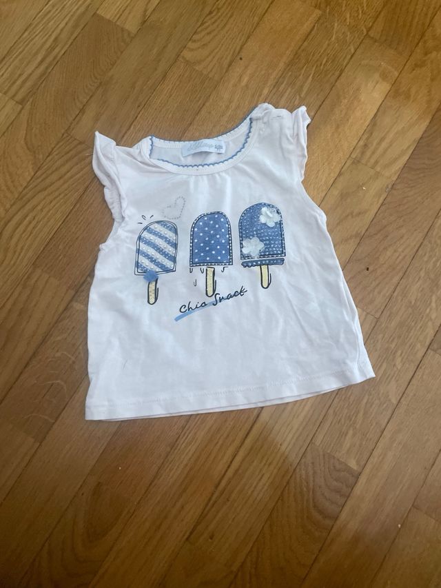 3 Camisetas niña 6-9 meses