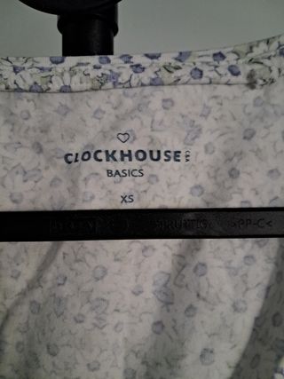 Camiseta Clockhouse XS - Azul y Blanca