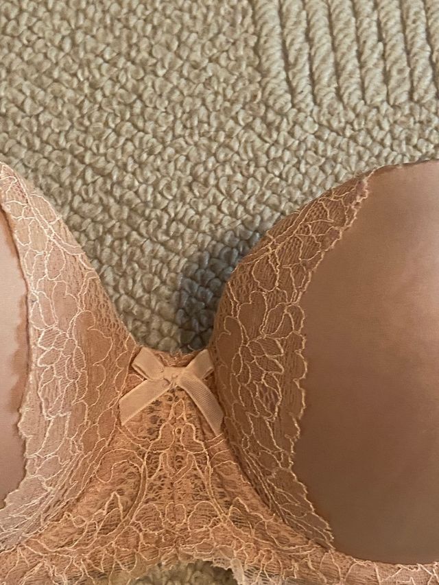 Sujetador bandeau beige - sin tirantes