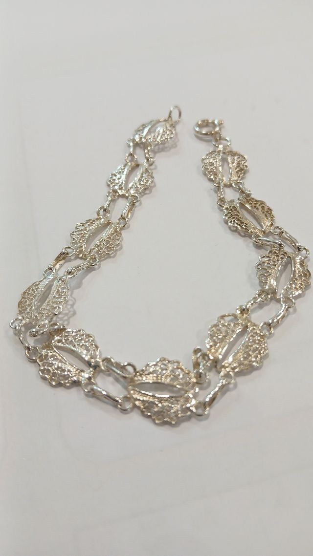 Pulseira Prata Filigrana Vintage