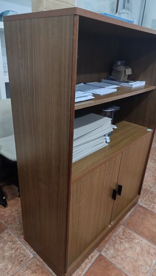 Mueble oficina madera marrón