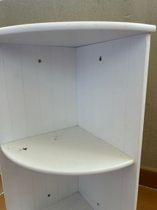 Estantería esquina blanca - 2 baldas * En SEVILLA