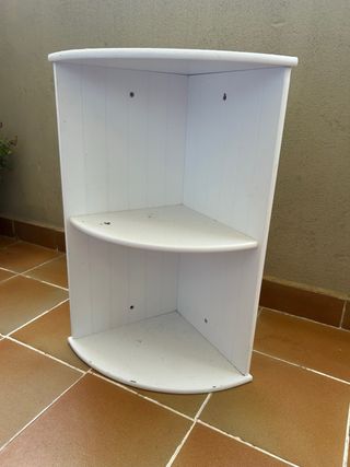 Estantería esquina blanca - 2 baldas * En SEVILLA