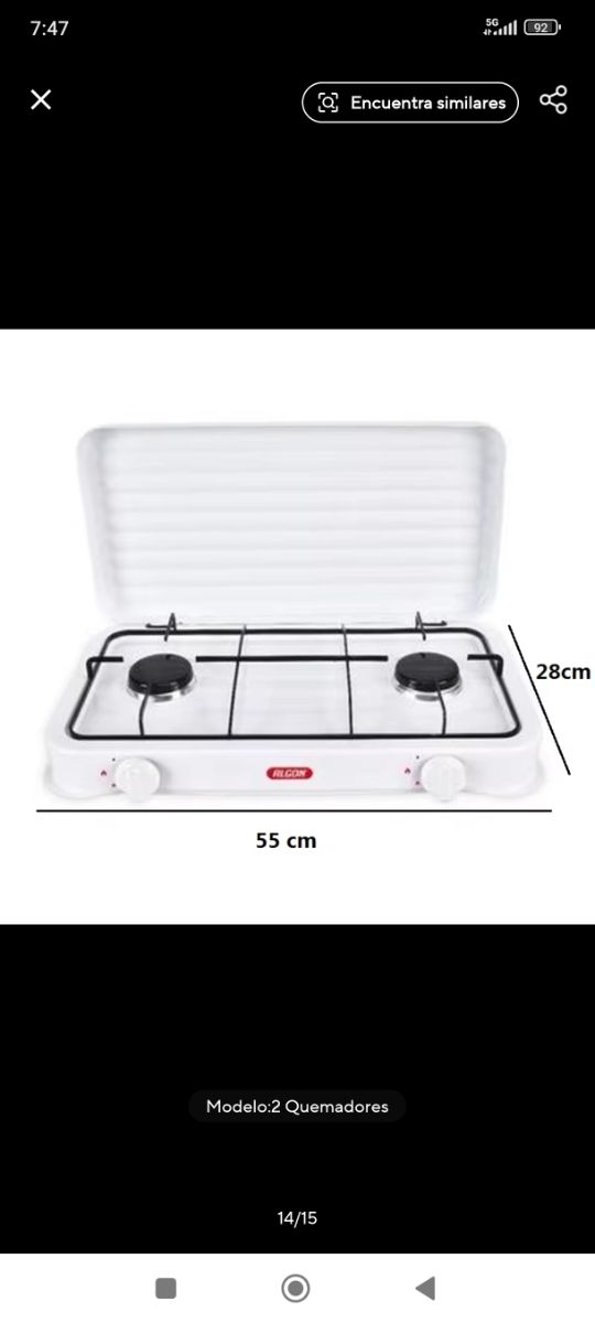 Cocina a gas 2 fuegos - Ornillo