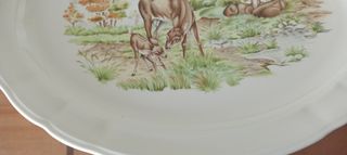 Fuente porcelana | Decoración ciervos