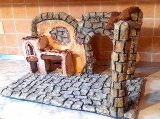 Belén Navidad artesanal de piedra figuras 20/30 cm