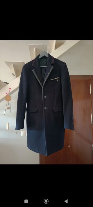 Abrigo Versace azul marino