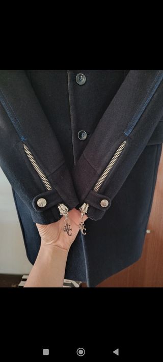 Abrigo Versace azul marino