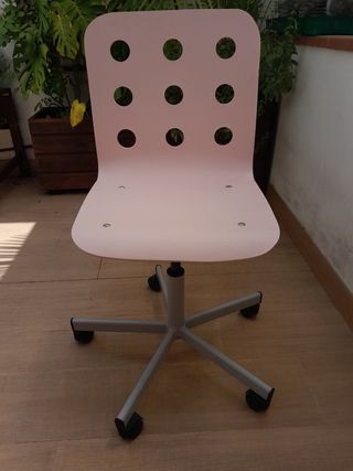 Silla escritorio rosa regulable